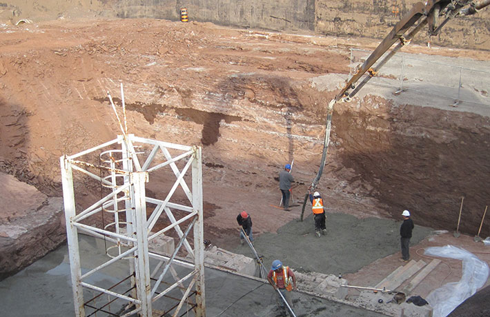Construction workers on site
