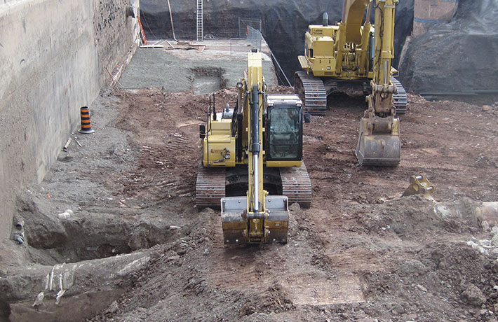Bulldozer at a construction site
