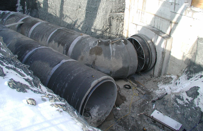 Pipeline construction site