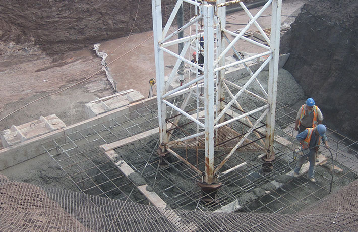Workers on a construction site