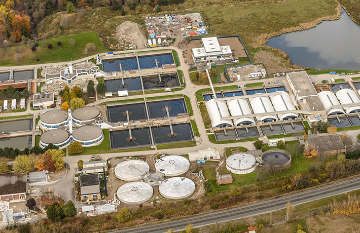 Aerial view of urban design project
