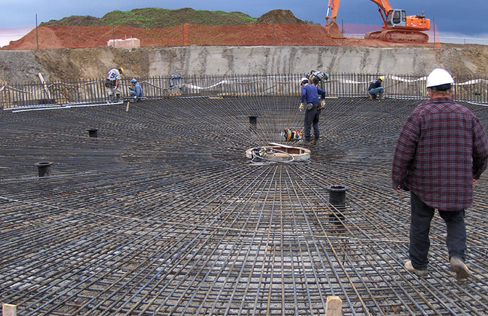 Construction workers in safety gear