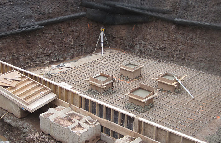 Tripod on construction site