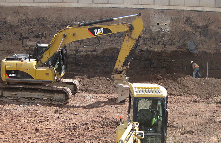 Bulldozer at a construction site