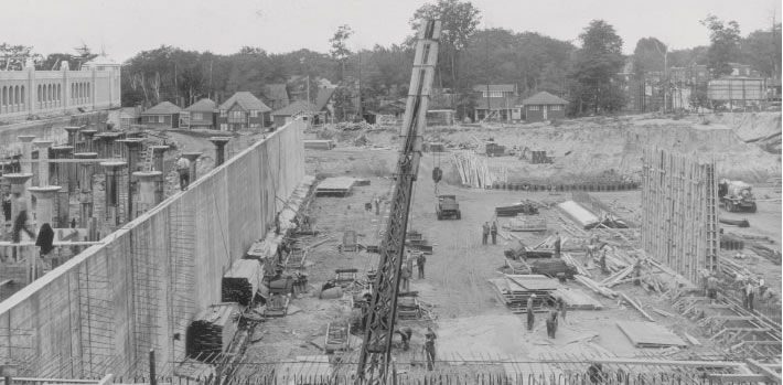 Construction site with equipment