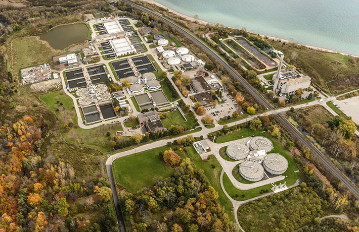 Aerial view of urban landscape