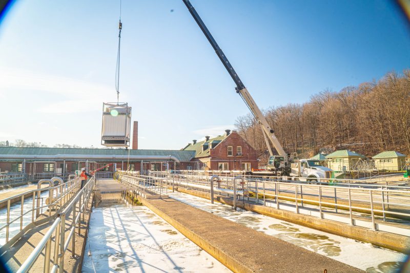 Steel fence and track installation