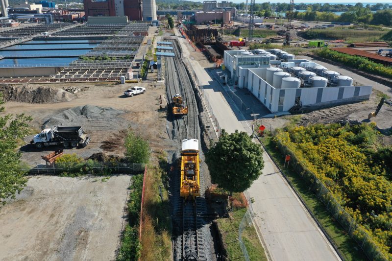 Construction machinery on site