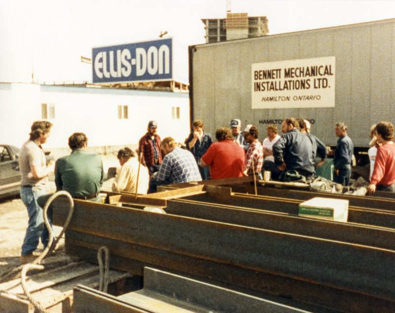 Workers at a construction site