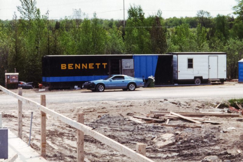 Bennett Construction truck at a water treatment plant site.